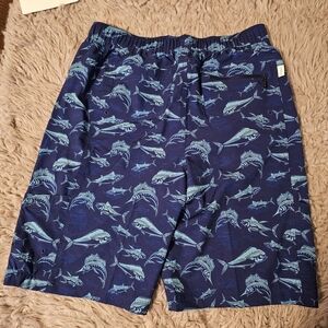 Magellan Outdoors Boys Kids Fish Print Shorts - Blue Size XL 18-20 NWOT